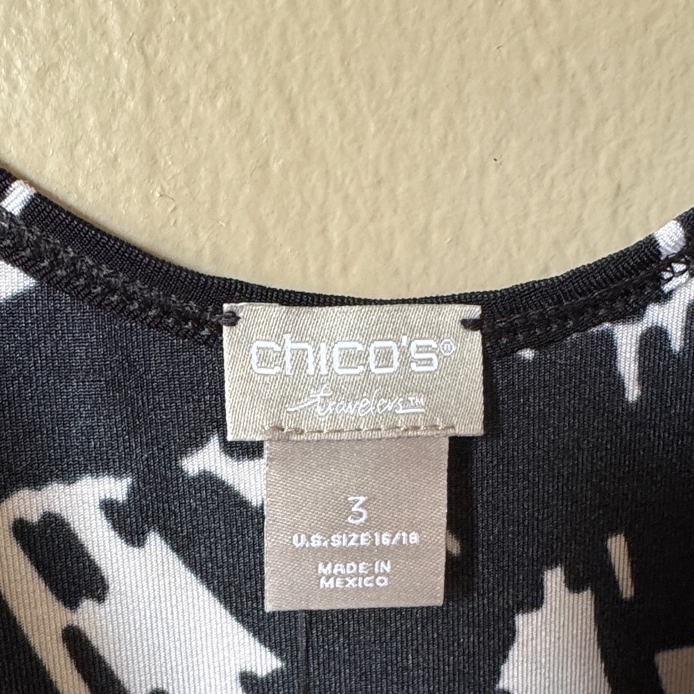 Chico's Travelers Printed Convertible Tank Size 16/18 - Picture 2 of 5